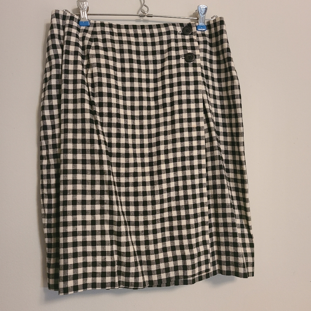 Talbots Plaid/Checkered Wrap Skirt Size 10